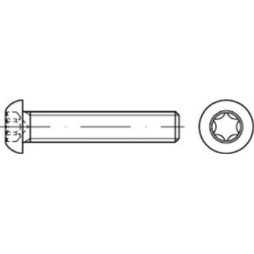 ISO7380 Button head screw Torx Stainless steel A2